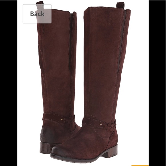 NEW! Clarks Brown Leather Riding Boots - Picture 1 of 5
